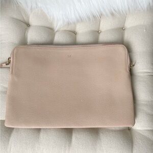 Mark & Graham Italian Blush Leather Envelope Accessory / Clutch